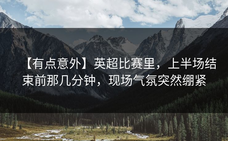 【有点意外】英超比赛里，上半场结束前那几分钟，现场气氛突然绷紧